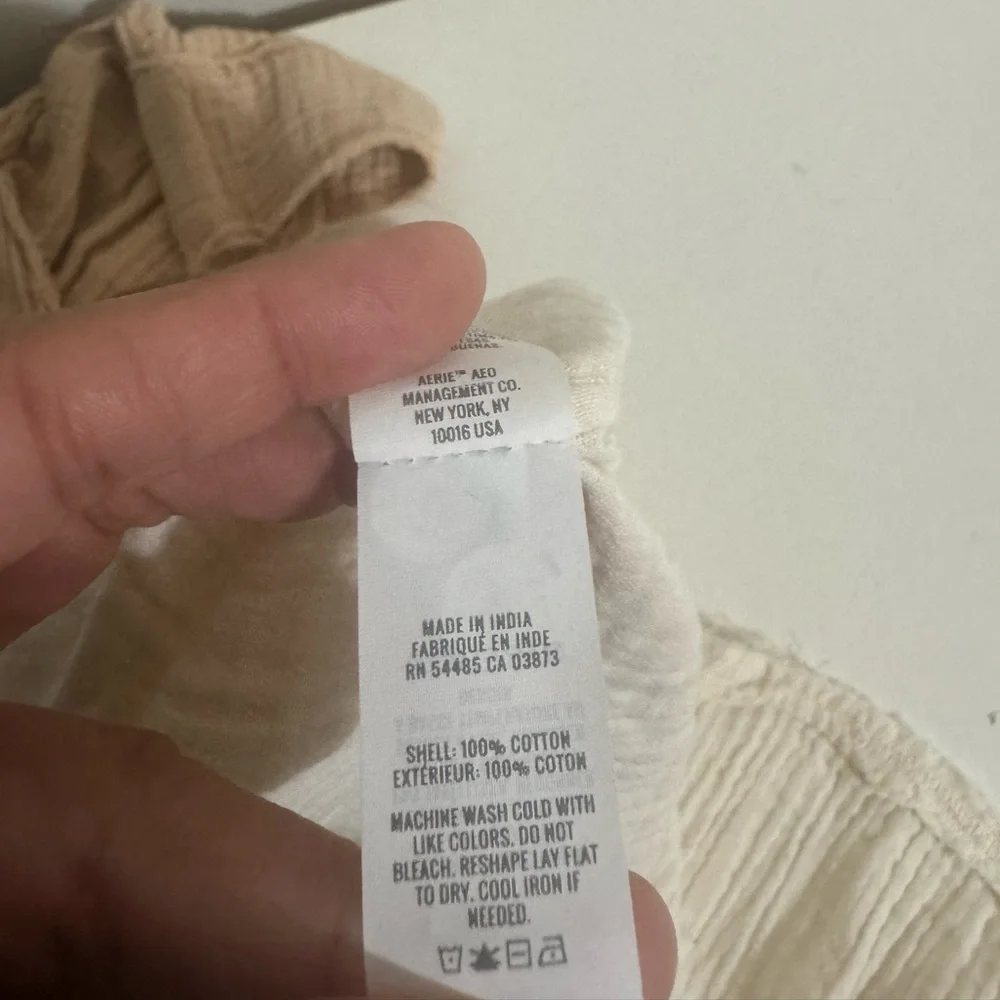 Aerie Gauzy Coverup Shirt Medium
